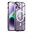 Custodia Lusso Metallo Laterale e Plastica Cover con Mag-Safe Magnetic LK1 per Apple iPhone 13 Viola