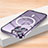 Custodia Lusso Metallo Laterale e Plastica Cover con Mag-Safe Magnetic LK2 per Apple iPhone 13 Pro Max Viola