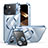 Custodia Lusso Metallo Laterale e Plastica Cover con Mag-Safe Magnetic LK4 per Apple iPhone 13 Blu