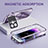 Custodia Lusso Metallo Laterale e Plastica Cover con Mag-Safe Magnetic LK4 per Apple iPhone 14 Plus