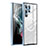 Custodia Lusso Metallo Laterale e Plastica Cover con Mag-Safe Magnetic P01 per Samsung Galaxy S22 Ultra 5G Blu