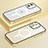 Custodia Lusso Metallo Laterale e Plastica Cover con Mag-Safe Magnetic QC1 per Apple iPhone 12 Oro