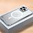 Custodia Lusso Metallo Laterale e Plastica Cover con Mag-Safe Magnetic QC1 per Apple iPhone 13 Pro Max