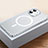 Custodia Lusso Metallo Laterale e Plastica Cover con Mag-Safe Magnetic QC2 per Apple iPhone 12 Argento