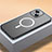 Custodia Lusso Metallo Laterale e Plastica Cover con Mag-Safe Magnetic QC2 per Apple iPhone 14 Plus