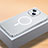 Custodia Lusso Metallo Laterale e Plastica Cover con Mag-Safe Magnetic QC2 per Apple iPhone 14 Plus Argento