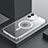 Custodia Lusso Metallo Laterale e Plastica Cover con Mag-Safe Magnetic QC3 per Apple iPhone 12 Mini Argento
