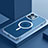 Custodia Lusso Metallo Laterale e Plastica Cover con Mag-Safe Magnetic QC3 per Apple iPhone 12 Mini Blu