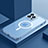 Custodia Lusso Metallo Laterale e Plastica Cover con Mag-Safe Magnetic QC3 per Apple iPhone 12 Pro Max Blu