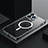 Custodia Lusso Metallo Laterale e Plastica Cover con Mag-Safe Magnetic QC3 per Apple iPhone 12 Pro Max Nero