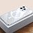 Custodia Lusso Metallo Laterale e Plastica Cover con Mag-Safe Magnetic QC4 per Apple iPhone 13 Pro Argento