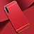 Custodia Lusso Metallo Laterale e Plastica Cover M01 per Huawei Enjoy 10S Rosso