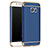 Custodia Lusso Metallo Laterale e Plastica Cover M01 per Samsung Galaxy S7 G930F G930FD Blu