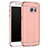 Custodia Lusso Metallo Laterale e Plastica Cover M01 per Samsung Galaxy S7 G930F G930FD Oro Rosa