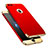 Custodia Lusso Metallo Laterale e Plastica Cover M02 per Apple iPhone 8 Plus Rosso