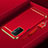 Custodia Lusso Metallo Laterale e Plastica Cover P01 per OnePlus Nord N200 5G Rosso