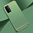 Custodia Lusso Metallo Laterale e Plastica Cover P02 per OnePlus Nord N200 5G Verde Pastello