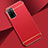 Custodia Lusso Metallo Laterale e Plastica Cover P02 per Oppo A53s 5G Rosso