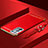 Custodia Lusso Metallo Laterale e Plastica Cover per Oppo Reno6 Pro+ Plus 5G Rosso