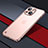 Custodia Lusso Metallo Laterale e Plastica Cover QC1 per Apple iPhone 13 Oro Rosa