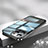 Custodia Lusso Metallo Laterale e Plastica Cover QC2 per Apple iPhone 14 Pro Max Nero