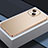 Custodia Lusso Metallo Laterale e Plastica Cover QC3 per Apple iPhone 13 Oro