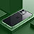 Custodia Lusso Metallo Laterale e Plastica Cover QC4 per Apple iPhone 12 Verde