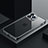 Custodia Lusso Metallo Laterale e Plastica Cover QC4 per Apple iPhone 13 Pro Max Nero