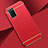 Custodia Lusso Metallo Laterale e Plastica Cover T01 per Oppo A72 Rosso