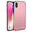 Custodia Lusso Metallo Laterale e Plastica M01 per Apple iPhone Xs Max Oro Rosa