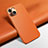 Custodia Lusso Pelle Cover A02 per Apple iPhone 13 Mini Arancione