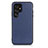 Custodia Lusso Pelle Cover B01H per Samsung Galaxy S21 Ultra 5G Blu