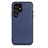 Custodia Lusso Pelle Cover B01H per Samsung Galaxy S22 Ultra 5G Blu