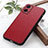 Custodia Lusso Pelle Cover B02H per Oppo A76 Rosso