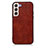 Custodia Lusso Pelle Cover B02H per Samsung Galaxy S22 Plus 5G Marrone