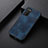 Custodia Lusso Pelle Cover B06H per Samsung Galaxy A02s Blu