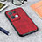 Custodia Lusso Pelle Cover B08H per Oppo Reno8 5G Rosso