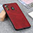 Custodia Lusso Pelle Cover B08H per Samsung Galaxy A21 Rosso