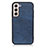 Custodia Lusso Pelle Cover B08H per Samsung Galaxy S22 5G Blu