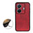 Custodia Lusso Pelle Cover B08H per Vivo T1 Pro 5G Rosso