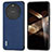 Custodia Lusso Pelle Cover BH3 per Huawei Mate 60 Pro Blu Notte