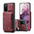 Custodia Lusso Pelle Cover C01S per Samsung Galaxy S20 5G Rosso