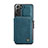 Custodia Lusso Pelle Cover C02S per Samsung Galaxy S21 5G Blu