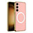 Custodia Lusso Pelle Cover con Mag-Safe Magnetic AC1 per Samsung Galaxy S21 5G Rosa
