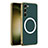 Custodia Lusso Pelle Cover con Mag-Safe Magnetic AC1 per Samsung Galaxy S21 Plus 5G Verde