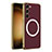 Custodia Lusso Pelle Cover con Mag-Safe Magnetic AC1 per Samsung Galaxy S22 5G Rosso