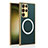 Custodia Lusso Pelle Cover con Mag-Safe Magnetic AC1 per Samsung Galaxy S22 Ultra 5G Verde