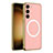 Custodia Lusso Pelle Cover con Mag-Safe Magnetic AC1 per Samsung Galaxy S23 Plus 5G Rosa