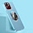 Custodia Lusso Pelle Cover con Mag-Safe Magnetic QC1 per Apple iPhone 12 Pro Cielo Blu