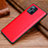 Custodia Lusso Pelle Cover DL1 per Oppo Find X3 Pro 5G Rosso